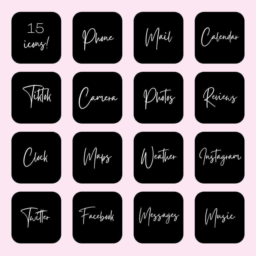 Instagram Highlight Cover - pink and black